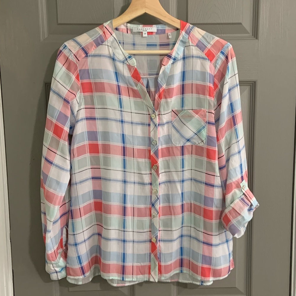 FOXCROFT Plaid Button Up 12P
